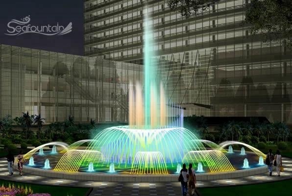 large elegant music Chinese water fountain