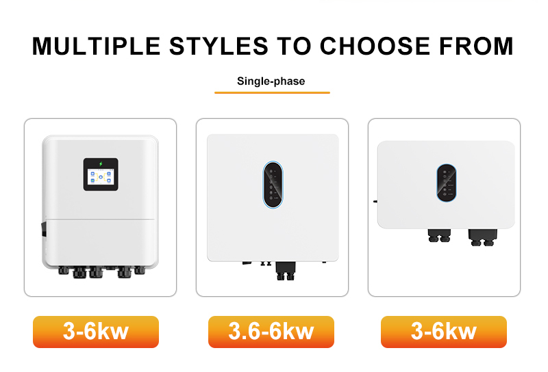 IP65 Single Phase 48V 3kw 4.6kw Solar Hybrid Inverter On/Off Grid 5kw 6kw Solar Inverter MPPT 48V 3.6kw Hybrid Solar Inverter