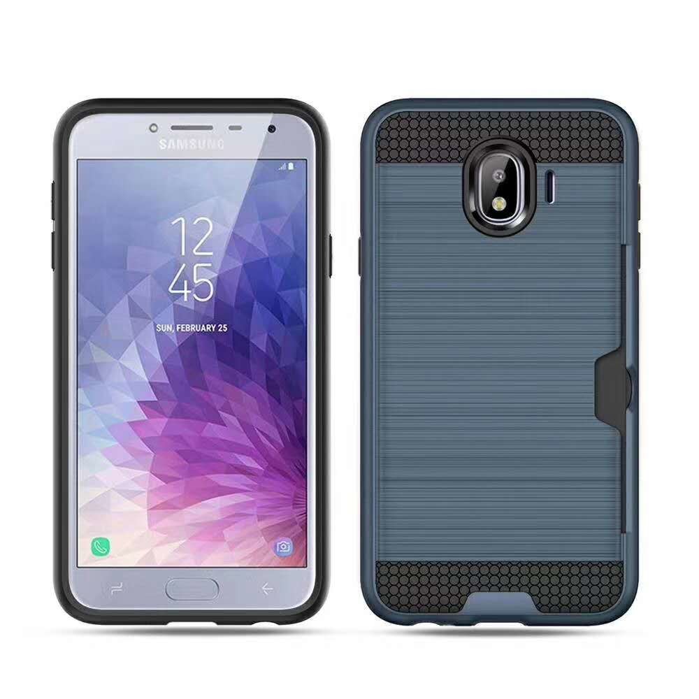 Colorful Metal Brushed with Side Card Pocket Function Protective Shell For IphoneXS IphoneXS MAX IphoneXR Iphone8 Plus