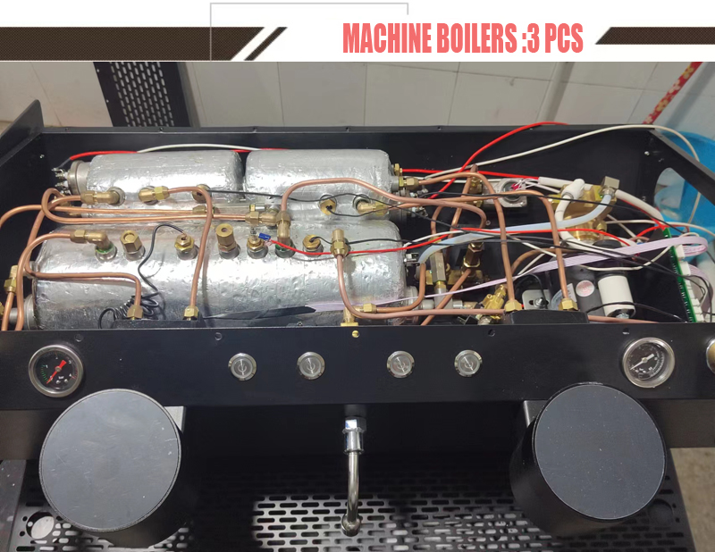 Stainless Steel Commercial Espresso Coffee Machine 11L Triple Boilers Cappuccino Maker