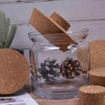 PROP65 Crackproof Glass Bottle Corks Holding Knob Agglomerated Tapered Stopper