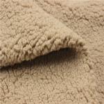 Plastic Lined Sherpa Fur Fabric Shu Velveteen Fabric 28/32 Needle / Cm Density