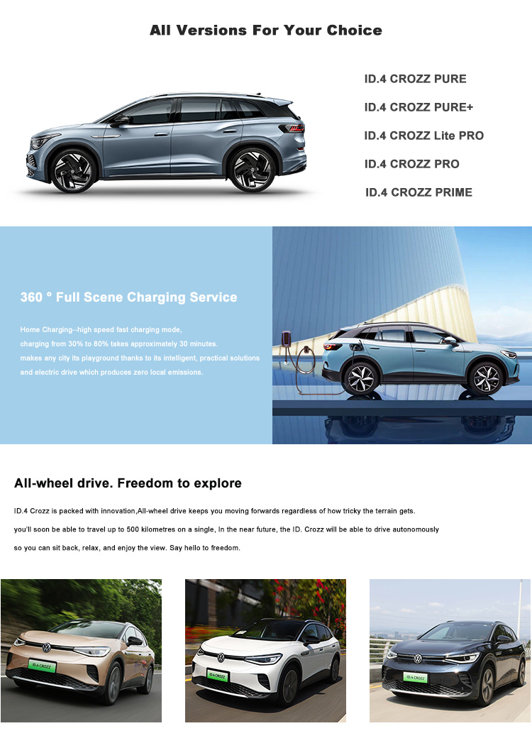 2022 New Energy Vehicles Prime Pure Pro SUV Cars ID4 Crozz EV Electric Car For Volkswagen