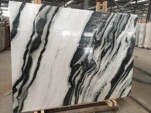 Quality Black Vein Natural Marble Tile For Wall / Water Jet Design Grade A Quality wholesale
