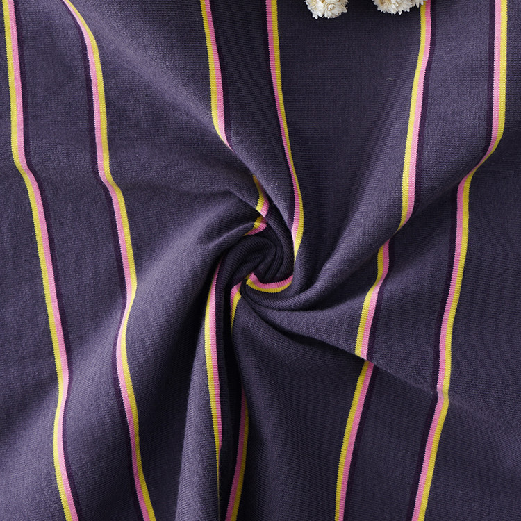 Naturally Hygroscopic Comfortable And Healthy Striped Knit Fabric For Casual Wear