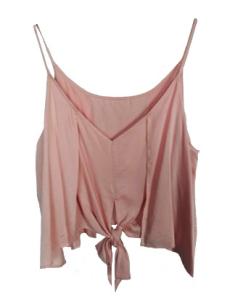 Quality Warm Pink Satin Women's Strapless Tops With Bow Tie For Summer Wear wholesale