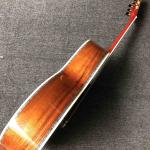 Custom 39 Inch All Solid OOO KOA Wood Acoustic Guitar Ebony Fingerboard Abalone