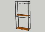 Wooden Retail Garment Display Stands , Clothes Hanging Rack With Shelves