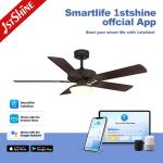 Residential 52" LED Ceiling Fan with MDF Plastic Blades and Light