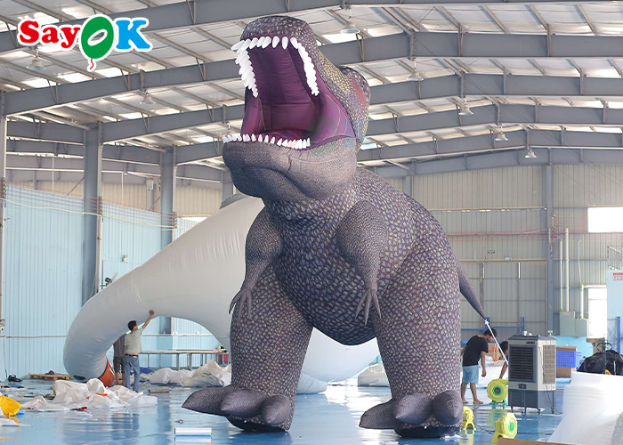 Ferocious Dinosaur Inflatable Cartoon Characters 5m For Exhibition