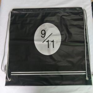 Quality Transparent Rope Bag Rucksack , Black Outdoor Clear Plastic Drawstring Bags wholesale