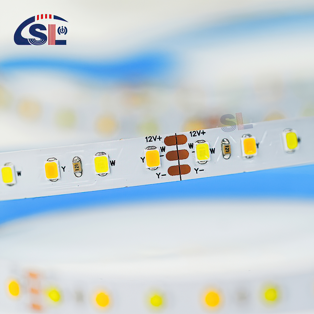 120leds CCT Led Strip Light 2700k-6500k 5/10M/Roll 12/24V DC Input Voltage DC 24V