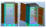 Dustproof RAL7035 19inch Outdoor Telecom Enclosure