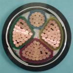 Copper conductor standing wire hdpe outer sheath armoured power cable