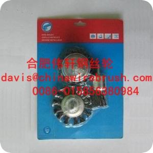 Quality 3pcs cup knot wire brush with shank wholesale
