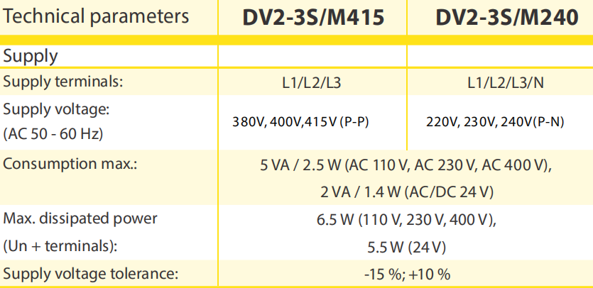 DV2-3SM415 Relays LCD Display Relays Three Phase Loss Phase Reversal Phase Asymmetry Voltage Protecter 415V