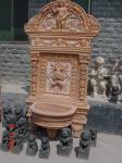 Two Women Pouring Water Marble Statue Slate Odm Stone Wall Fountain