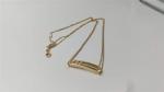 3 diamonds necklace 18kt gold with yellow gold or white gold or pink gold