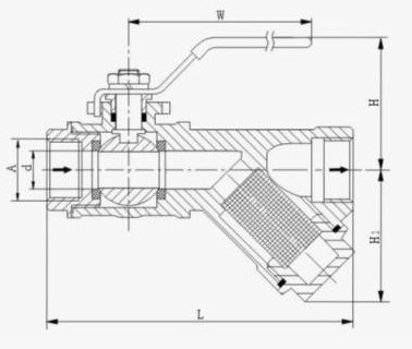 Pipe Fittings Adaptor Y Type Stainless Steel Strainer Filter Ball Valve