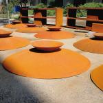 80cm Rusty Corten Fire Bowl Brazier Outdoor For Camping Party