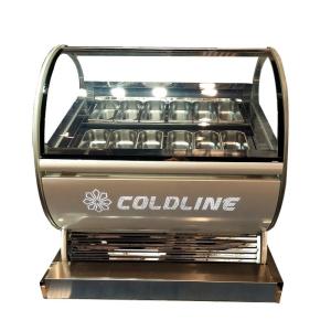 Quality DC12F Ice Cream Display Freezer R290 Gelato Display Case 450L wholesale