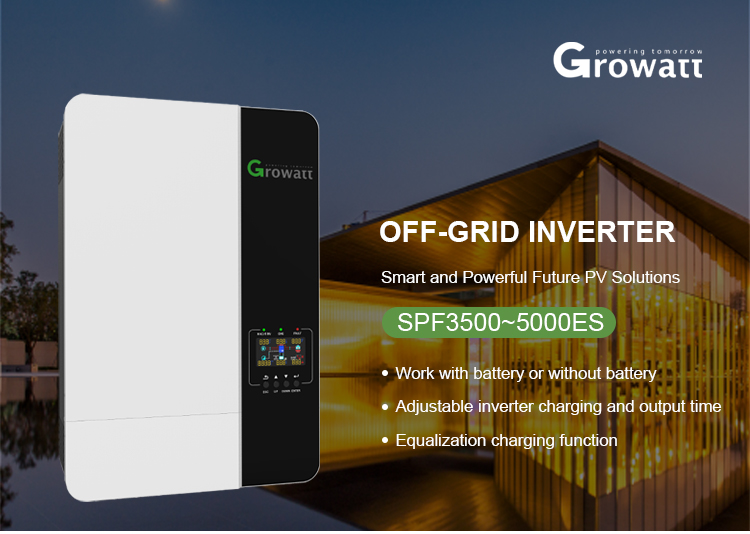 Growatt 5000w 48Vdc 230Vac Off Grid Inverter with Output Current 80A/100A Best Choice