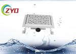 3.5 Inch Bathroom Floor Grates , Silver Polished Pop Up Shower Drain Flange