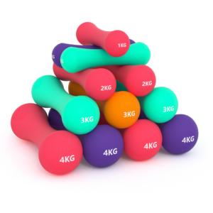 Quality Weightlifting Bone Shaped Dumbbells , 3kg Neoprene Dumbbells Fitness wholesale