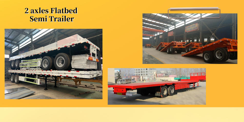 Common Mechanical Suspension 2 Axles Platform Trailer Flat Bed Semi Trailer WEORES6641A