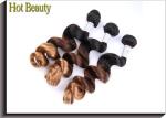 Fashion 3 Tone Ombre Curly Human Hair Weave / Peruvian Body Wave 3 Bundles