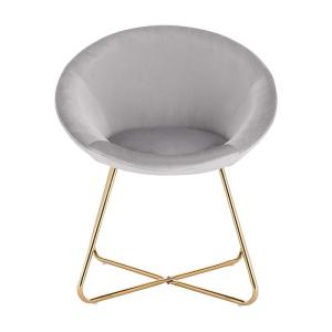 Quality Wear Resisting Artificial Leather Dining Room Chairs Metal Leg Luxurious Style wholesale