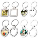 Customized Blank Sublimation Metal Keyring Pendant With Moving Photo Frame