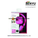 Earphone box PVC window packaging see through paper box