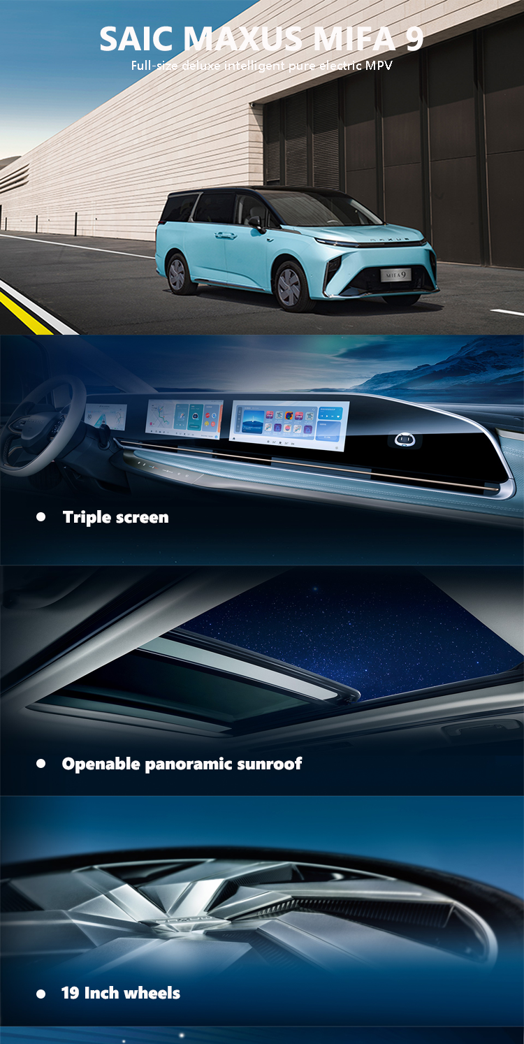 Maxus Mifa 9 Mpv Electric Car High Speed New Energy Vehicles 5 Doors