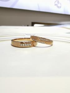 Quality Artistic Drawing Process 18k 15g Rose Gold Couple Rings wholesale