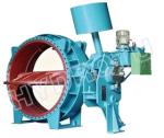 DN 300 - 5000 mm Hydraulic Heavy Hammer Flanged Butterfly Valve For Hydropower