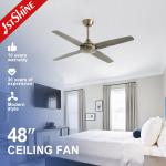 High Speed AC Pure Motor Copper Ceiling Fan with Remote Control and 4 Iron