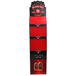 Quality Free Standing Wine Cardboard Floor Displays Customized Color Flat Packing wholesale