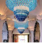 Modern Crystal Ceiling Chandelier For Living Room Lobby Luxury Long Staircase