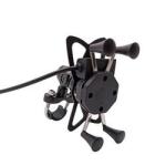 OEM Motorcycle Cell Phone Bracket , RoHS 0.5KG Bike Handle Mobile Stand