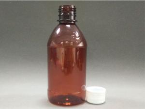 Quality Polyester Plastic Liquid Bottle Brown Anti Theft Ring 250ml Volume For Drugs wholesale