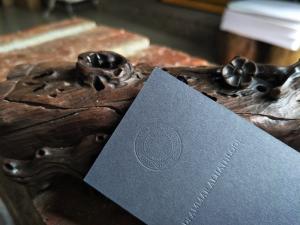 Quality Pop Up Custom Blind Debossing Grey Business Cards , Beauty Business Cards wholesale