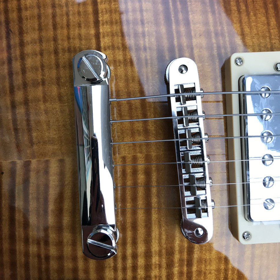 standard LP 1959 R9 electric guitar, Tobacco burst maple top LP electric guitar, Tune-o-Matic bridge, Free shipping