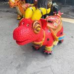 Custom Animatronic Dinosaur Ride On Natural Color for Theme Park