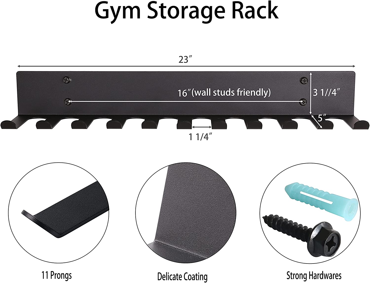 Installation Type Wall Mounted Gym Rack Organizer Multi-Purpose Workout Gear Hanger