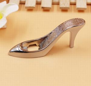 Quality 3D chrome plating high heels slipper shape beerl bottle opener, Innovative wedding favor wholesale