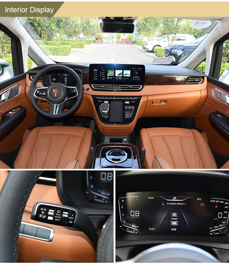 2024 L2 Aided Driving Petrol Car Hongqi HQ9 5-door 7-seat Max Speed 200km/h Gasoline Vehicles with Electric Rear Window