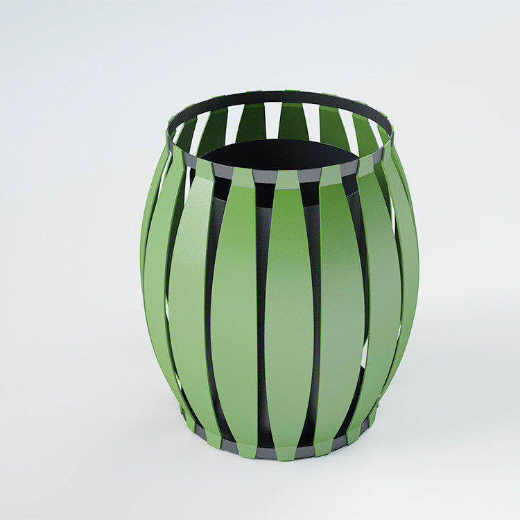 Antirust 50 Liter 13.2 Gallon Steel Outdoor Trash Can