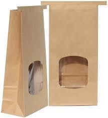 Quality Offset Printing Biodegradable Paper Bags With Clear Window wholesale