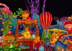 Red Hot Air Balloon Normal Size Handmade Chinese Lanterns Shows Dinosaur Garden